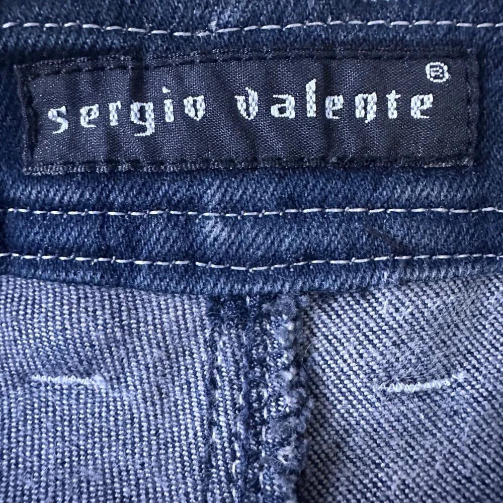 Vintage Y2K Sergio Valente Mens Dark Wash Contrast Stitch Jeans Blue 31 Western - Picture 6 of 13